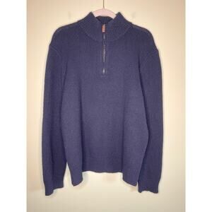 2000s Polo Ralph Lauren Merino Wool Angora Navy Minimalist Old Money Sweater L